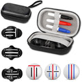 NIFUYOP Golf Ball Line Marker Tool 3 Golf Ball Marker Stencils and 3 Color Golf Ball Line Markers Golf Ball Alignment Marking Tool Golf Ball Stencil with Compact Case Easy to Carry Golf Ball Marker