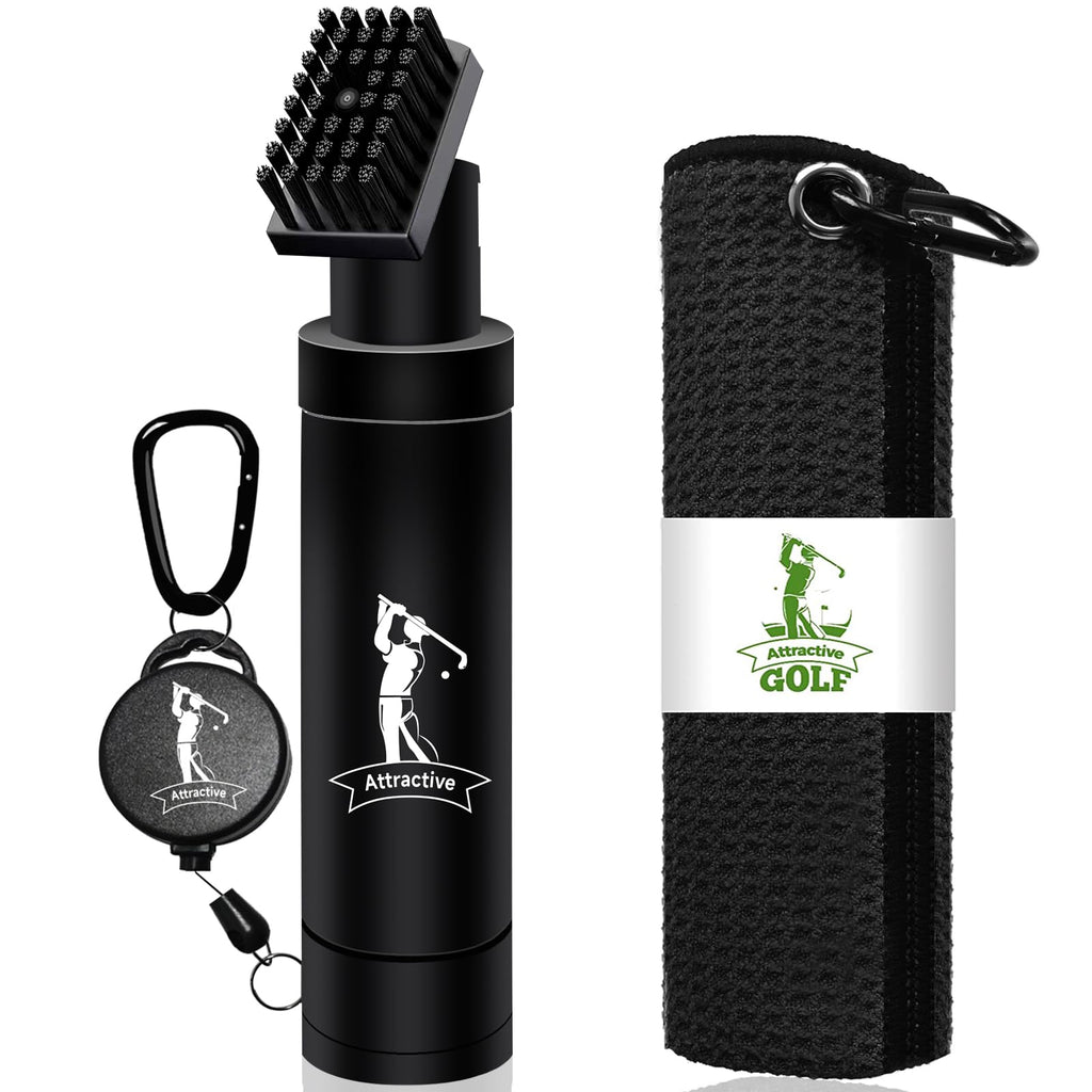 Golf Pro Cleaning Set with Water Brush and Waffle Towel